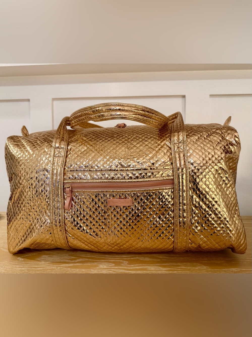 Vera Bradley Large Duffel Bag Rose Gold EUC